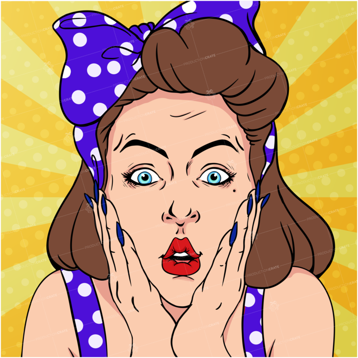 Popart Bluelady Bg