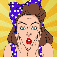 Popart Bluelady Bg
