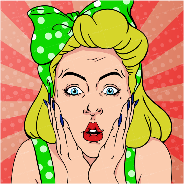Popart Greenlady Bg