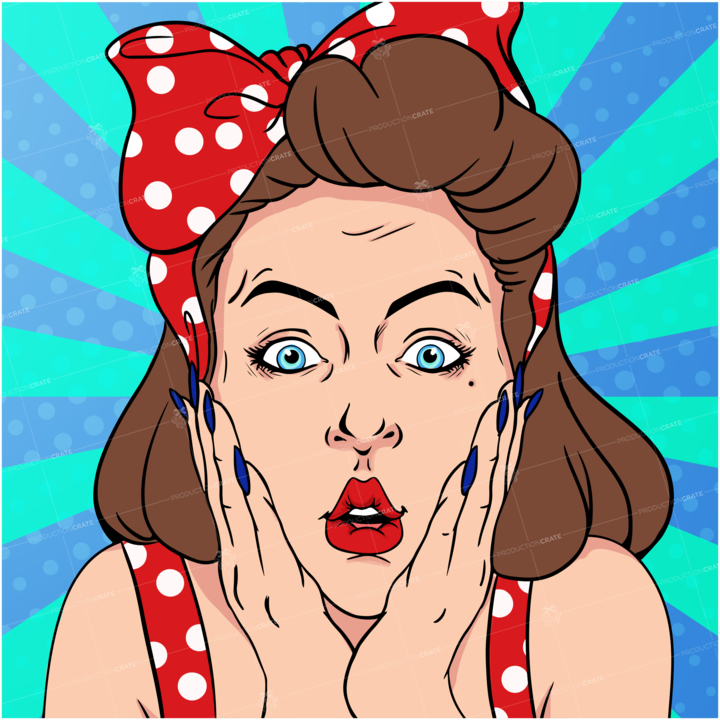 Popart Redlady Bg