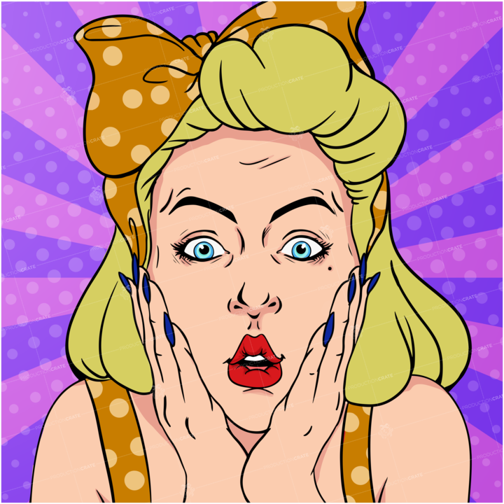 Popart Yellowlady Bg