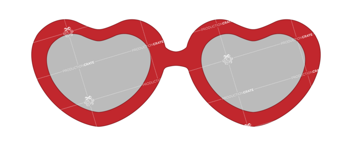 Red Heart Eyeglasses