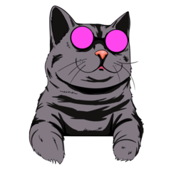 Cat Popart Black