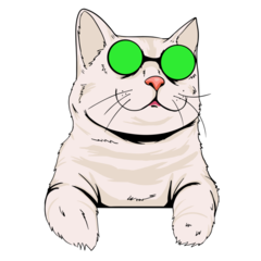 Cat Popart White