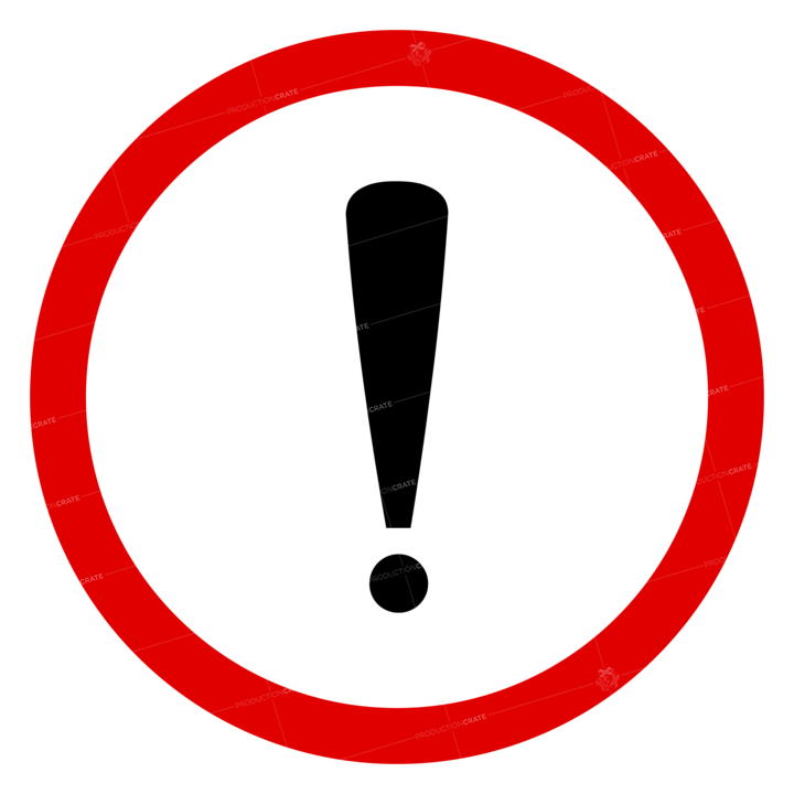 Caution Red Black Sign