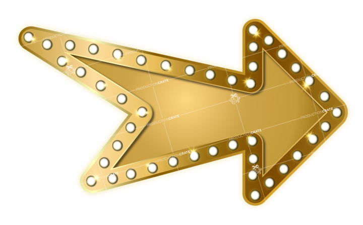 Cinema Light Sign Gold
