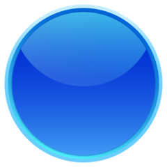 Circle Glass Button Blue