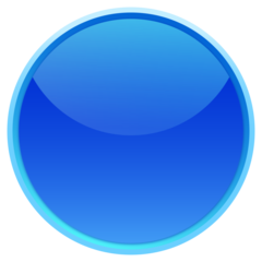 Circle Glass Button Blue