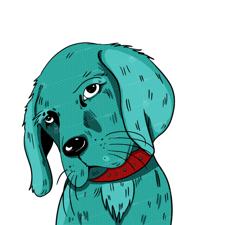 Dog Blue Popart