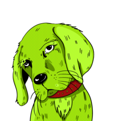 Dog Green Popart