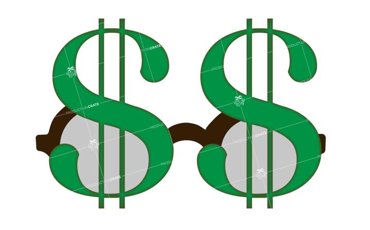 Green Dollar Eyeglasses