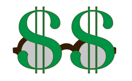 Green Dollar Eyeglasses