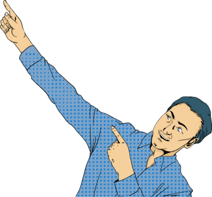 Male Point Popart Blue