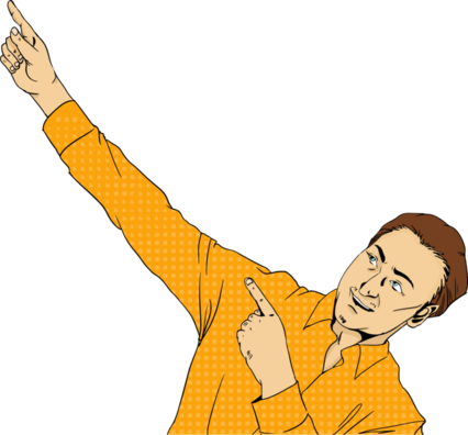 Male Point Popart Orange