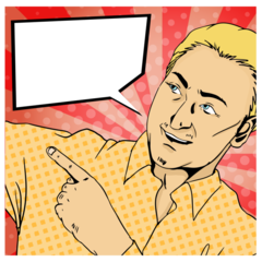 Male Point Popart Yellowbg