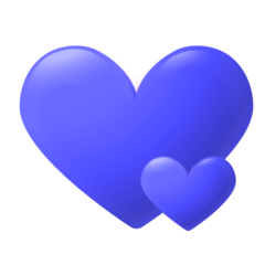 Mini Doubleheart Blue