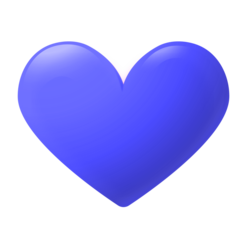 Mini Heart Blue