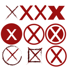 Red Crossmarks