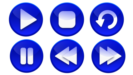 Video Button Blue Set